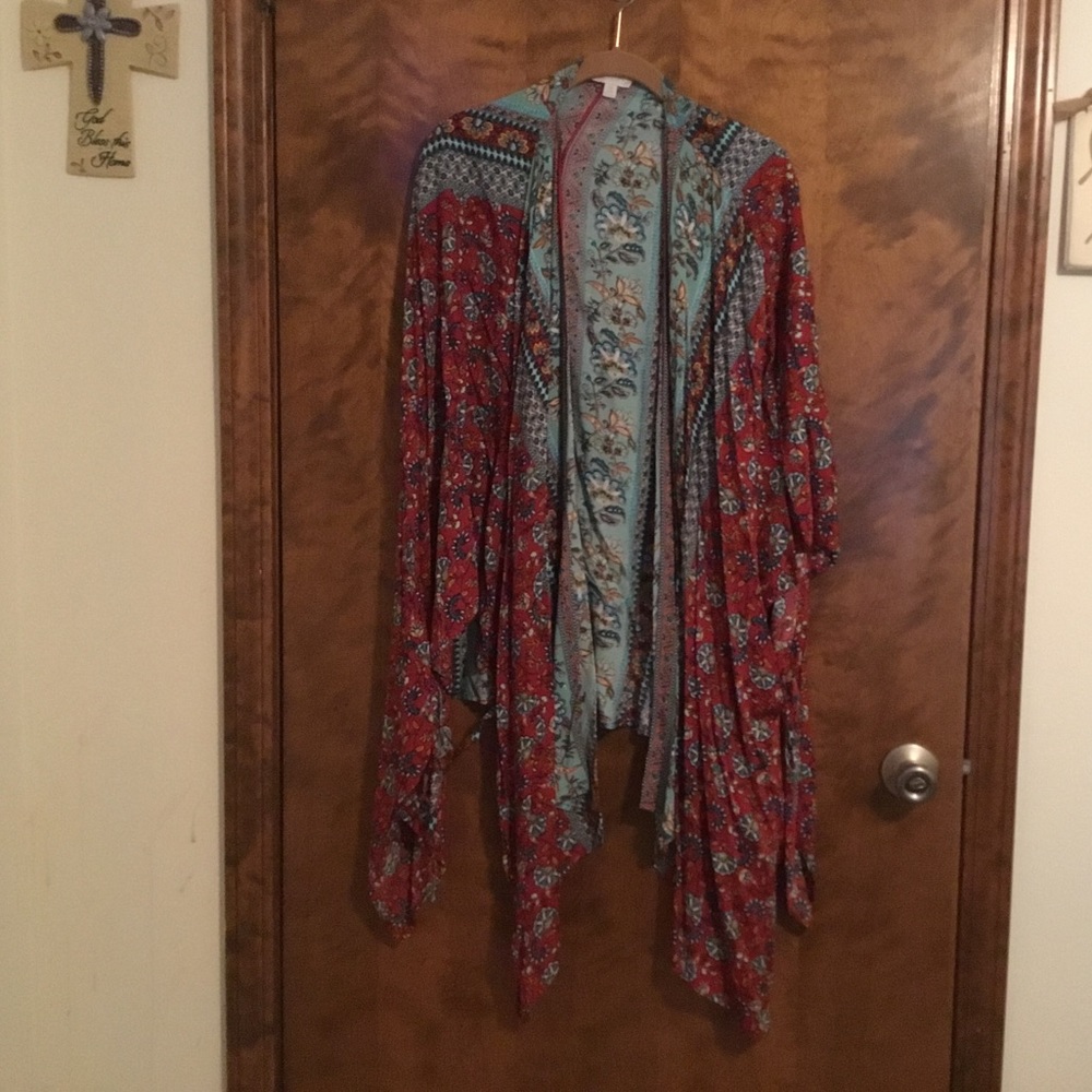 Woman’s Suzanne Betro Weekend 4X Boho Shawl, Multicolored, Plus Sized